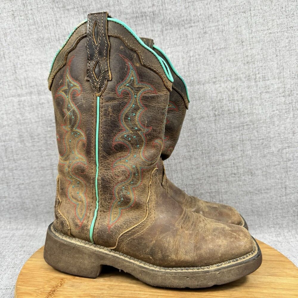 Justin Boots Women's Size 6.5 B Raya Western Leather Cowboy